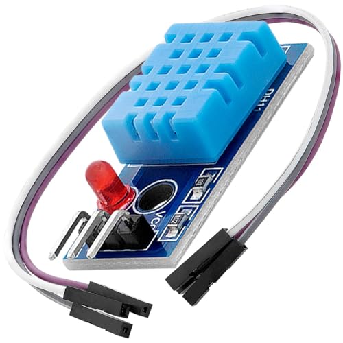 DHT11 Temperature and Humidity Sensor Module 3.3V 5V with Cable compatible with Arduino and Raspberry Pi Light Module (1) - Electrones