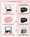 Makeup Bag With LED Mirror, Travel Makeup Bag With 3 Color Setting Light Up Mirror Cosmetic Makeup Organizer Vanity Case for Women Beauty Tools Accessories Rechargeable Makeup Travel Bag - Pink