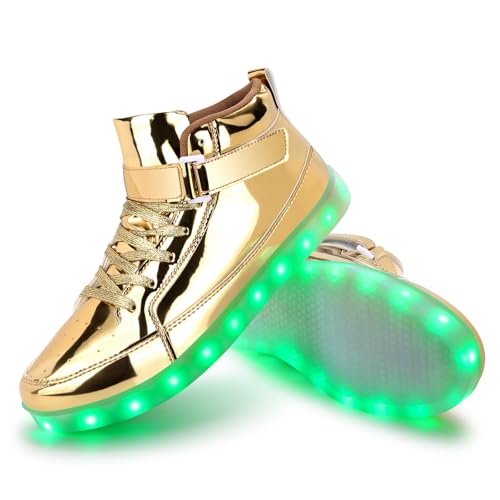 Image of Light Up Shoes Men Women LED Shoes USB Charging Adult High Top LED Sneakers Glow in The Dark Footwear for Dancing Party Festivals Festivals