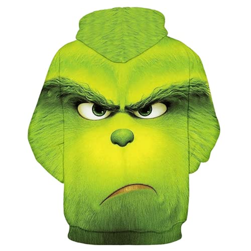 Labayii Moletom com capuz fashion impresso em 3D para adultos e crianças How The Stole Christmas uni