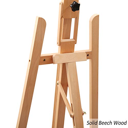 Meeden Large Painters Easel Of Max Height 89'', Hold Canvas Up To 48", Adjustable Solid Beech Tripod Wood Artist Easel, Studio A-Frame Art Easel For Painting With Storage Tray #TOP5