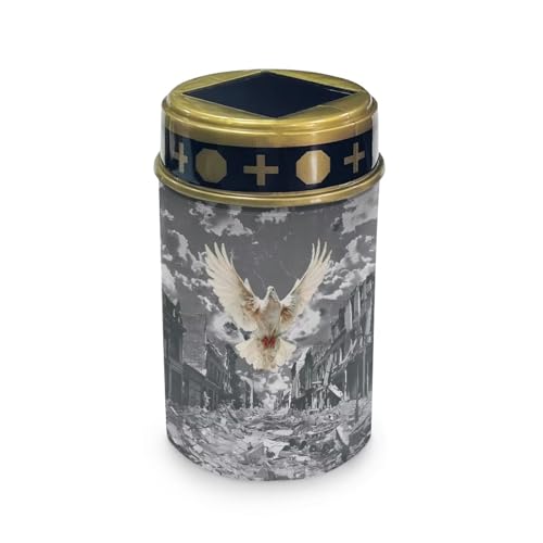 HUGS IDEA Peace Dove Solar Grave Lights Waterproof ABS Angel-Themed Cemetery Decor Solar Memorial Lights for Graves Outdoor Pathway Lighting for Gardens & Patio