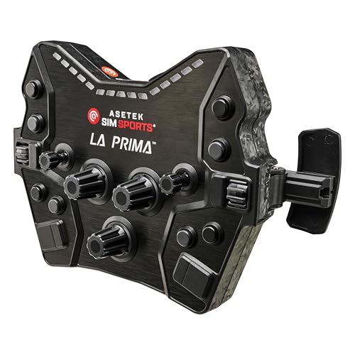 ASETEK La Prima GT Button Box | Sim Racing Control Panel for Gaming Steering Wheel | Steering Wheel PC Accessory for Ultimate Racing Experience | High Precision & Customizable Controls