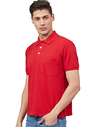 Image of CHKOKKO Men's Polo Cotton Regular Fit Half Sleeves T-Shirt with Pocket