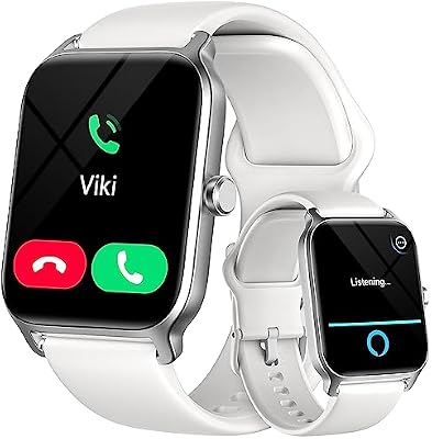 Reloj Inteligente Mujer Hombre con Voz de Alexa y Llamadas, 1.8" Smartwatch con Oxímetro/Pulsómetro/Monitor Sueño/Podómetro, 100 Modos Deportivos, Impermeable IP68 Regalo Mujer Hombre para Android iOS