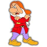 Snow White and Seven 7 Dwarfs Grumpy vynil car sticker 3