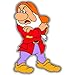 Snow White and Seven 7 Dwarfs Grumpy vynil car sticker 3" x 5"