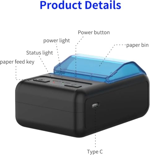 Image of P11 Advanced Thermal Printer 58mm 2 Inch USB + Bluetooth Android POS Receipt Bill for Small Business, Restaurant Swiggy, Zomato KOT, Shopping Mall, Mini Market - with 5pcs Roll (P11)
