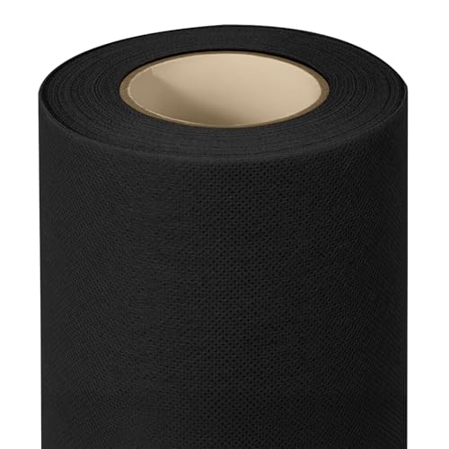 Maxi Products - Rollo de Mantel TNT Sin Precorte - 1,2 x 5 m - Tejido no Tejido Spunbond (TNT) - Desechable con Efecto Tela - Resistente a Líquidos - Catering - Impermeable (Negro)