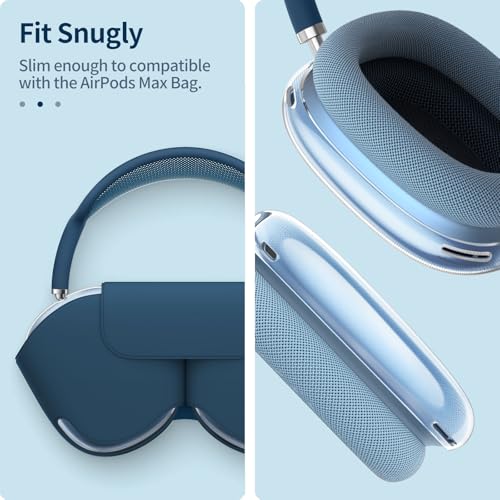 Image of Fintie Case Cover for AirPods Max Headphones, Soft TPU Clear Anti-Scratch Protective Cover for AirPod Max, Transparent Airpods Max Headphones Accessories Skin Protector (Crystal Clear)