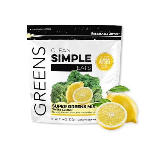 Clean Simple Eats Super Greens Powder, Naturally Flavored Greens Powder