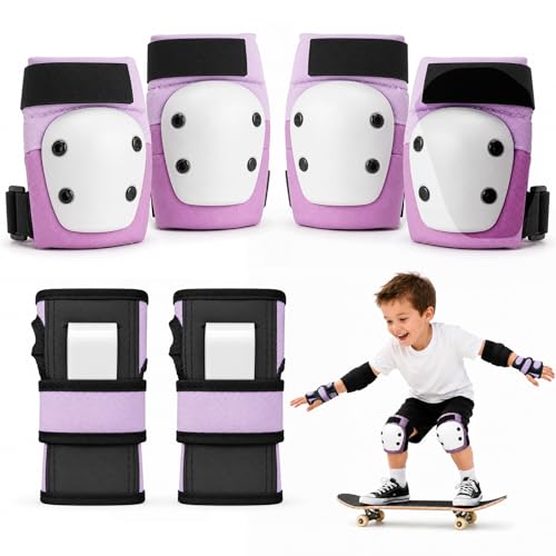 Rodilleras y coderas infantiles 6 en 1 con protección de EVA para patinaje