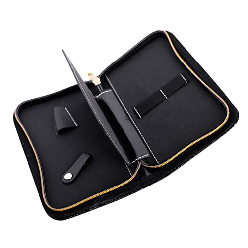 Ipetboom estuche porta tijeras bolsa de peluquero cosmetólogo Billetera kit de corte de pelo Cortar con tijeras para organizador de peine de bolsa de titular de tijera cuero