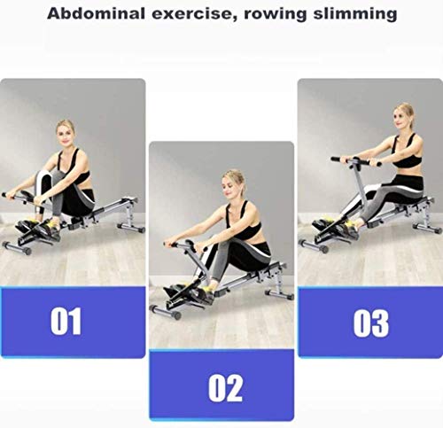 Image of Home Rowing Machine Adjustable Home Rowing Machine, Male and Female Weight Loss Muscle Training Water Rowing Machine, Foldable Steel Aerobic Exercise Fitness Equipment