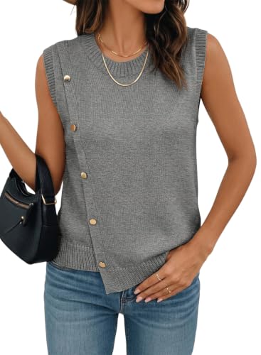 Pink Queen Vest Tops for Women Sleeveless Round Neck Pullover Sweater Vest