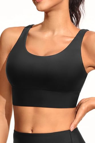 Yonique Women Sports Bra Bikini Top Swim Bra Athletic Swim Top Scoop Neck Bathing Suit4