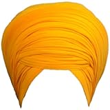 Finaldeals Warrior Style Turban Sikh Dumalla Sikh Turban Panjabi Chand Tora Dumala F74 Dumalla 5 Meter Kesari Color