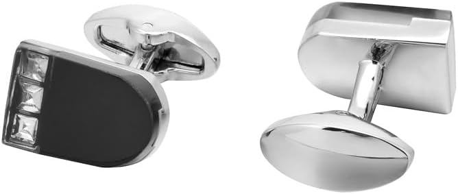 Styling Embedded Diamond Cufflinks Black Business Men's Cuff Button Sleeve Nails