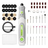 Kabelloses Mini Multifunktionswerkzeug, Huepar Tools 3.6V Li-Ion Akku Mehrzweckschleifmaschine 3 Gang Graviergerät(5000-15000rpm), Multitool Werkzeug set für Leichte Arbeiten, mit 58 Zubehör-RT4 Basic