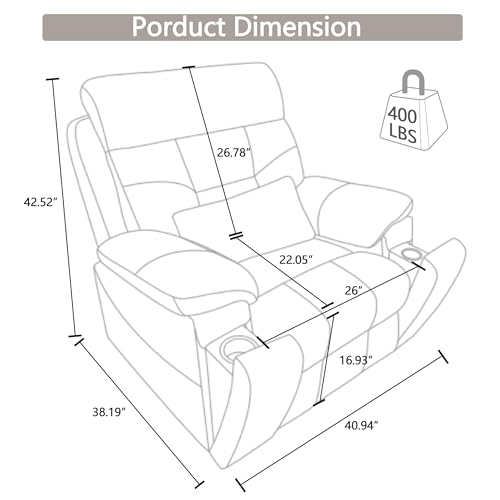 Sillón con control eléctrico y bolsillo lateral miniatura 2