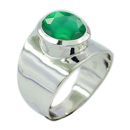 Image of 55Carat Choose Your Color Natural Gemstone Sterling Silver Rings Birsthone Jewelry Handcrafted Sizes 5-13