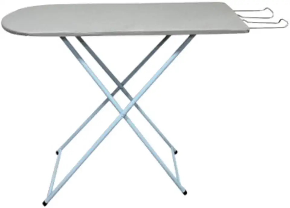Tábua de Passar Roupa Mesa Porta Ferro Resistente Tradicional Dobrável Com 3 Regulagens (Branco)