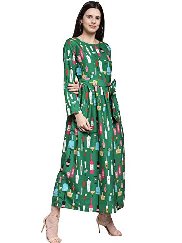 Image of pluss Women's Georgette A-Line Maxi Dress