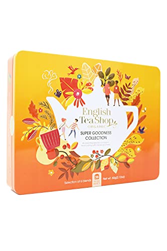 English Tea Shop Organic Super Goodness Collection Gift Tin 36 Tea Bag Sachets - 6 Different Flavours English Tea Shop Organic Super Goodness Collection Gift Tin 36 Tea Bag Sachets - 6 Different Flavours