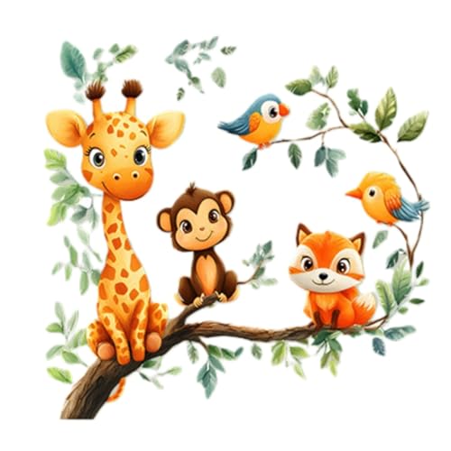 Vinilos decorativos animales adorables acuarela para niños