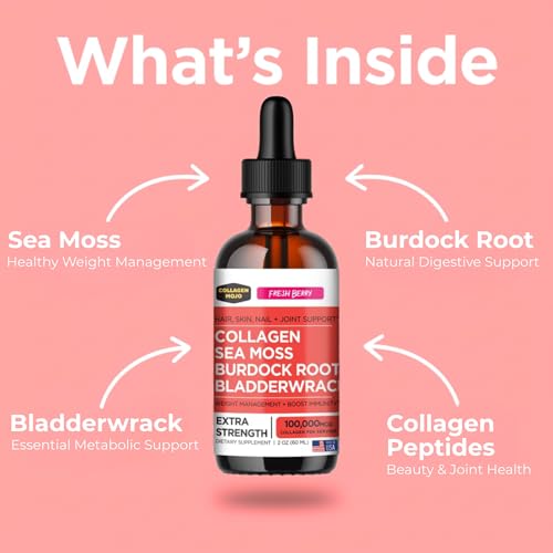 Collagen Mojo Liquid Collagen Peptides with Sea Moss