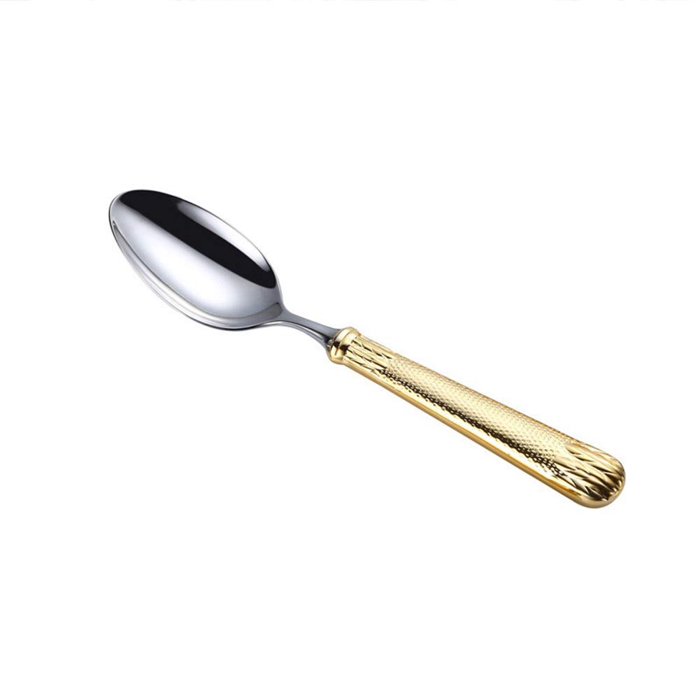 Besteckset, 4-teiliges Besteckset aus vergoldetem Edelstahl | Elegantes Besteck for 1 Person | Hochwertiges Silberbesteckset