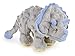 goDog Dinos Frills Squeaky Plush Dog Toy, Chew Guard Technology - Gray, Small