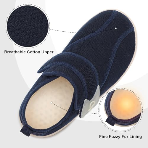 XIHALOOK Womens Slippers Wide Diabetic Shoes with Adjustable Strap for Diabetic Swollen Feet Outdoor Indoor Walking Shoes4