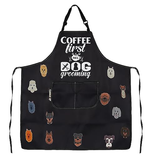 Tablier de toilettage pour chien JXGZSO en toile de coton réglable