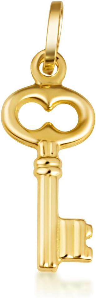 14K Gold Vintage Key Necklace | Choice of Pendant Only or Necklace Length