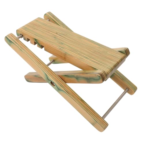 KOMBIUDA Guitar Footstool Pedicure Stand Wooden Footrest for Acoustic Guitars Foldable and Height Adjustable
