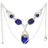 Artipol Collier producto europeo estilo francés. Plata rodiada con naturales Lapislázuli - modelo C11001-LL