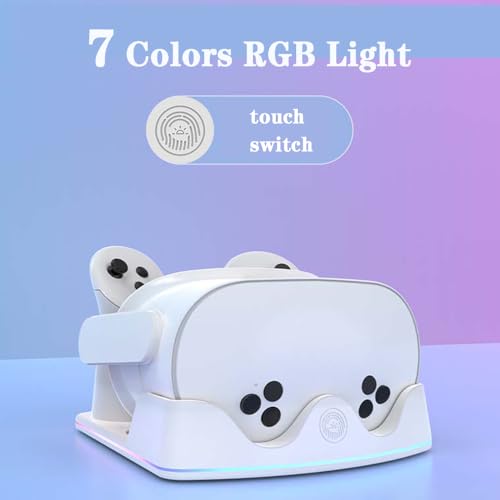 AodoT Meta Quest 3S/3/2 Charging Dock, RGB Light Charging Station, VR Glasses Accessories with Stand for Headset & Controller by AodoT - Image 4