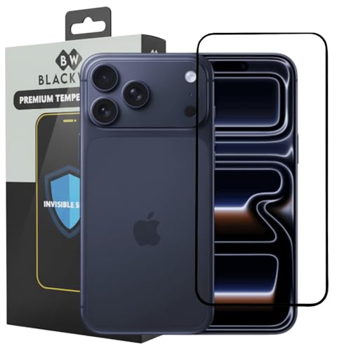 Image of Blackwik Tempered Glass Screen Protector for iPhone 17 Pro Max with Edge-To-Edge Protector Coverage | Easy Installation Kit (Black)