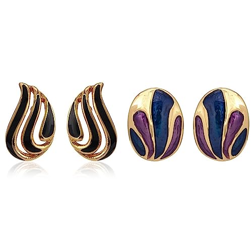 Estele Gold & Rose Gold Plated Beautiful Stud Earrings Combos Collections for Girls & Womens (B08W2WYLS6) Amazon Price History, Amazon Price Tracker