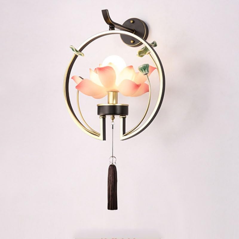 Applique murale design fleur rose luminaire intérieur E27 salon et chambre originale