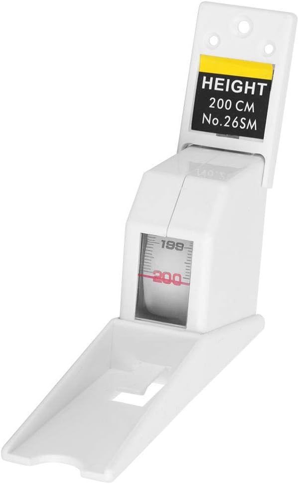 Medidor De Estatura De Metal Con Cinta Métrica Retráctil 2 Metros De Altura Y Preciso Para Adultos Y Niños Regla De Medición (BLACK