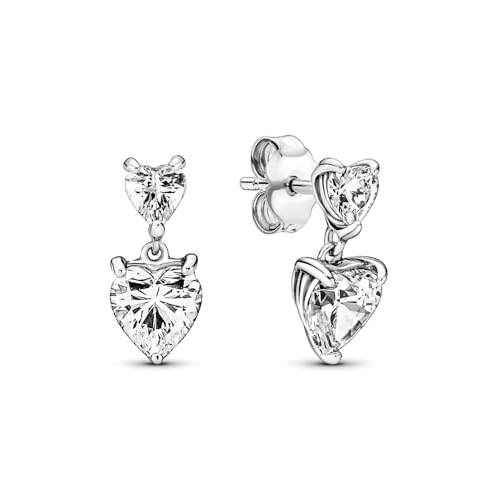 Pendientes de botón Pandora 291199C01 Doble