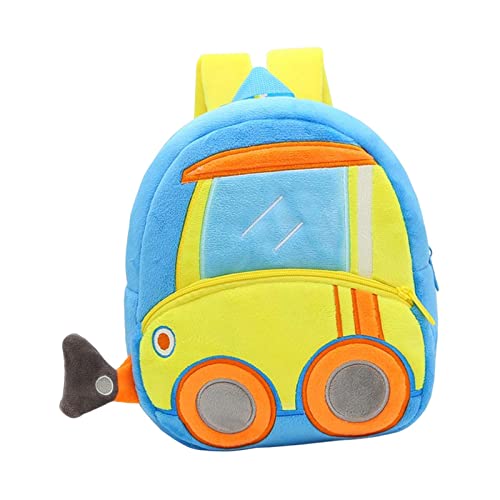 Mochila para Crianças com Tema de Veículo de Engenharia Bolsa para Livros Duffle Alça Ajustável Bols