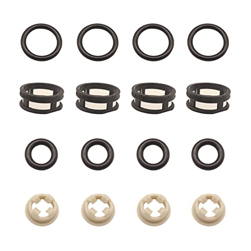 4Set Fuel Injector Repair Kits Seal Kits for Nissan 300ZX FAIRLADY INFINITY J30 MAXIMA SENTRA 91-99 Nissan 1.6L l4 GA16DE Engine