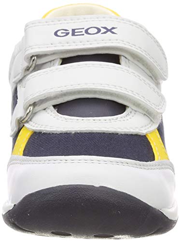 Geox B Each Boy D, Zapatillas, para Bebé-Niños, Blanco (White/Navy C0899), 18 EU