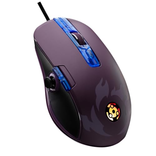 Lexip x Tsume - Souris Naruto Shippuden - Joystick de Pouce analogique - 12 Boutons et Actions programmables - Poids Ajustable - Capteur Optique PAW3327 de 100 Ă 12 000 DPI (Madara)