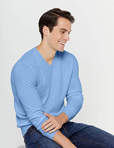 State Cashmere Men's Essential V-Neck Sweater 100% Pure Cashmere Classic Long Sleeve Pullover4