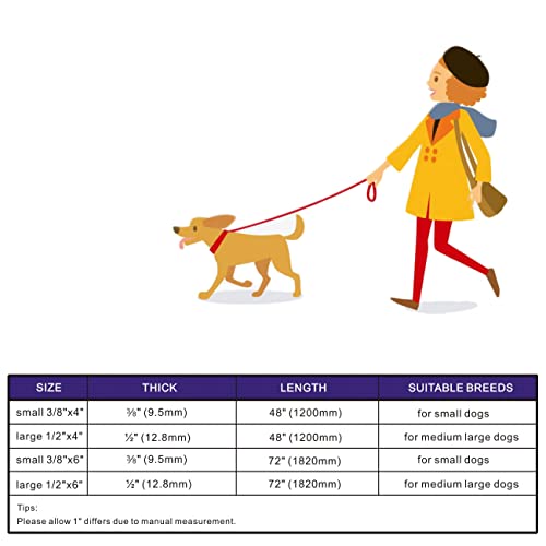 Lynxking Dog Leash Braided Dog Rope Pet Leash 4 Ft X 1/2 Inches Dog Traction Rope Leashes Dog Walking Lead For Medium Large Dogs #TOP3