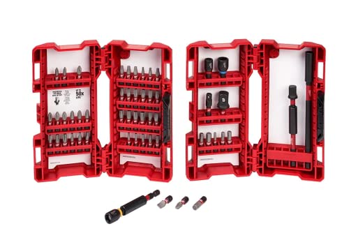 Milwaukee Shockwave Duty Impact Drill And Drive Set (52 Pieces) & Magnetic Bit Holder(3Pc) #TOP27